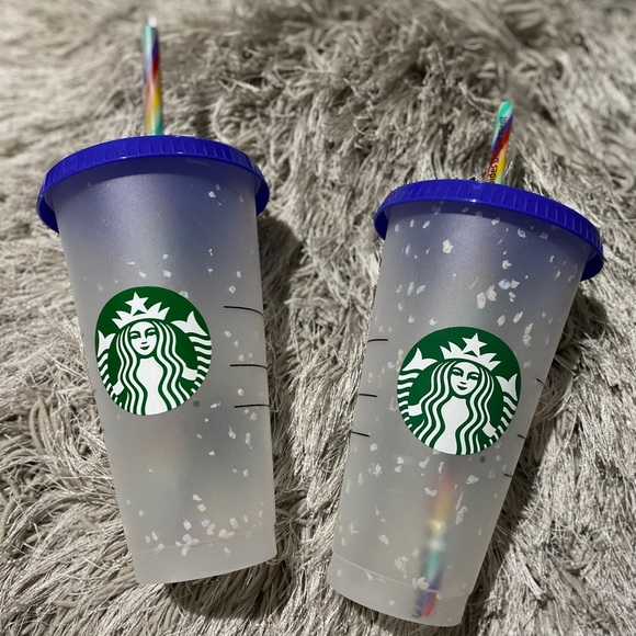 COPY - Starbucks 2 Confetti Color Changing Cups - Picture 1 of 2